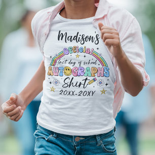 De laatste dag van de schoolhandtekeningen t-shirt