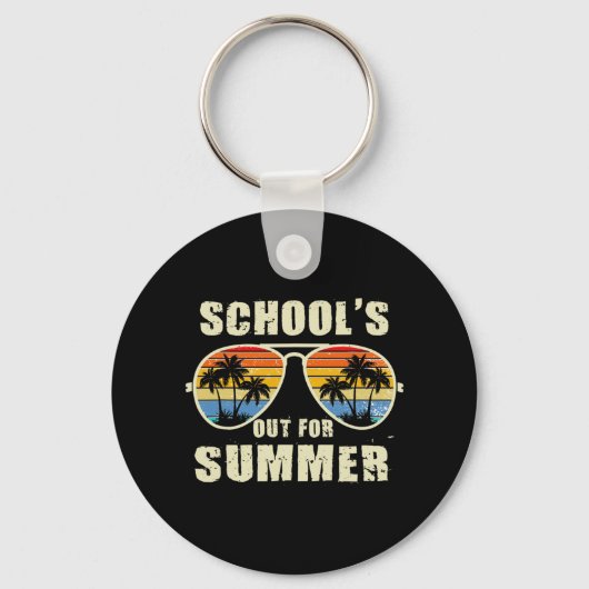 De laatste dag van de schoolleraar in de zomer sleutelhanger (Voorkant)