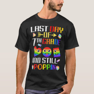 De laatste dag van de zevende graad en nog steeds t-shirt