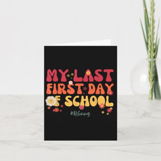 De laatste dag van het schooljaar is de pensioneri kaart (Voorkant)
