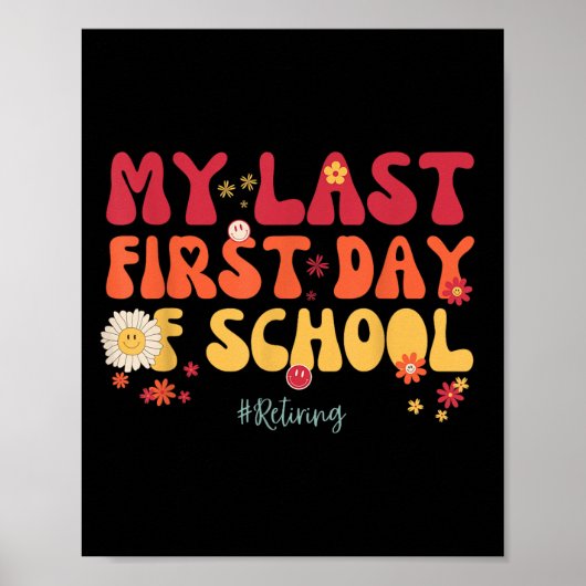 De laatste dag van het schooljaar is de pensioneri poster (Voorkant)