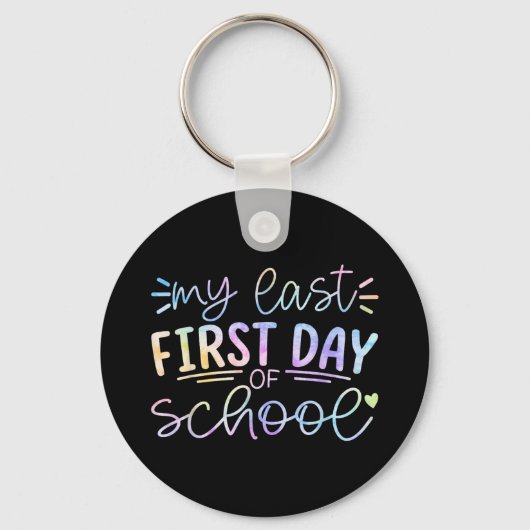 De laatste dag van het schooljaar is de pensioneri sleutelhanger (Voorkant)