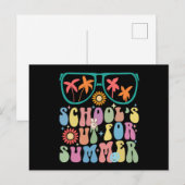 De laatste dag van school Groovy School is uit voo Briefkaart (Voorkant / Achterkant)