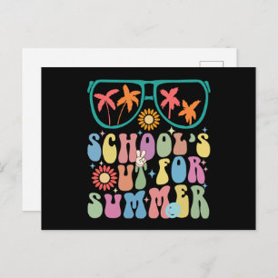 De laatste dag van school Groovy School is uit voo Briefkaart