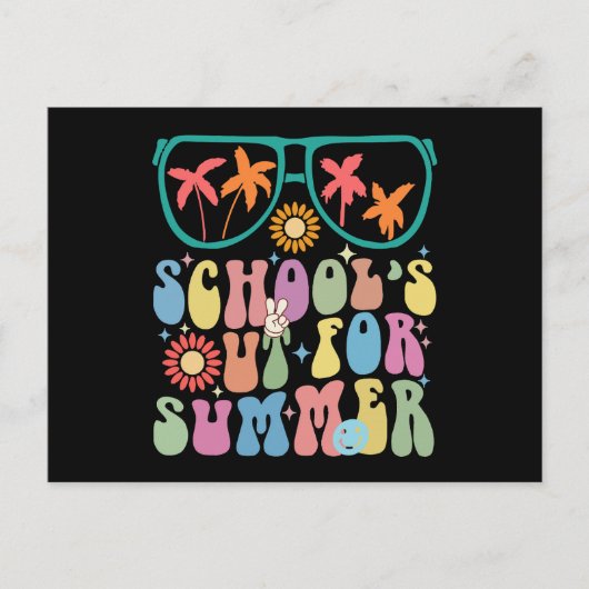 De laatste dag van school Groovy School is uit voo Briefkaart (Voorkant)