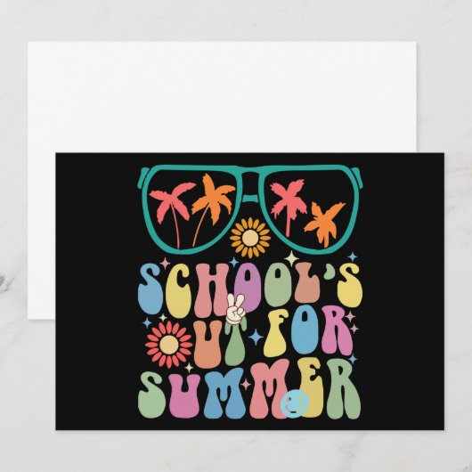 De laatste dag van school Groovy School is uit voo Kaart (Voorkant / Achterkant)