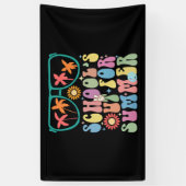 De laatste dag van school Groovy School is uit voo Spandoek (Verticaal)