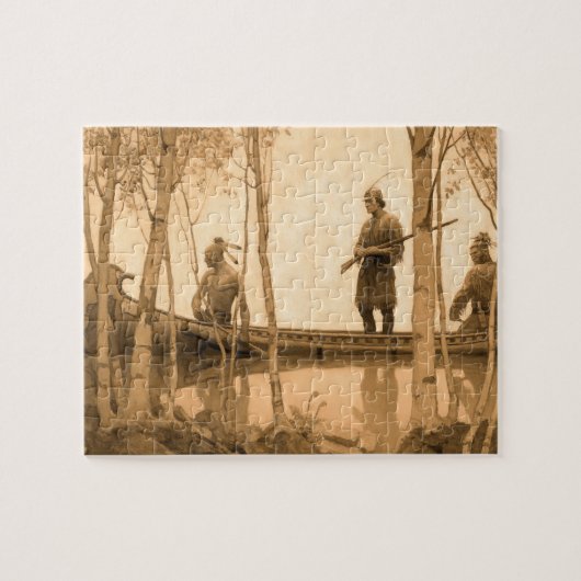 De laatste der Mohikanen door Newell Convers Wyeth Legpuzzel (Horizontaal)