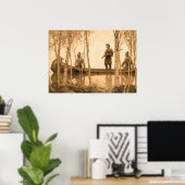 De laatste der Mohikanen door Newell Convers Wyeth Poster (Thuiskantoor)