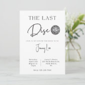 De laatste Disco Bridal Bachelorette uitnodiging (Staand voorkant)