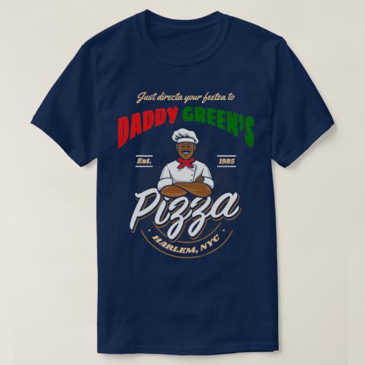 De laatste draak papa greens pizza t-shirt (Design voorkant)