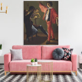 De laatste druppel bier voordat het feest eindigt canvas afdruk (Insitu (Woonkamer))