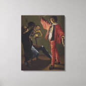 De laatste druppel bier voordat het feest eindigt canvas afdruk (Voorkant)