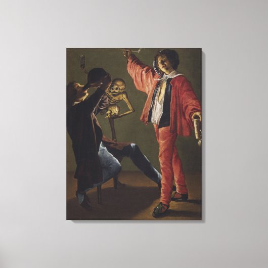 De laatste druppel bier voordat het feest eindigt canvas afdruk (Voorkant)