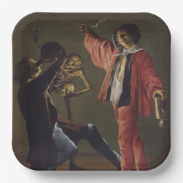 De laatste druppel bier voordat het feest eindigt papieren bordje