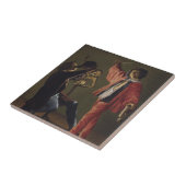 De laatste druppel bier voordat het feest eindigt tegeltje (Zijkant)