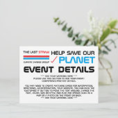 De laatste druppel, het klimaatveranderingsdetail informatiekaartje (Staand voorkant)