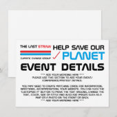 De laatste druppel, het klimaatveranderingsdetail informatiekaartje (Voorkant / Achterkant)