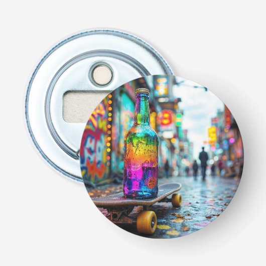 De laatste druppel van Neon Button Flesopener (Voorkant)