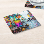 De laatste druppel van Neon Kartonnen Onderzetters (Schuin)