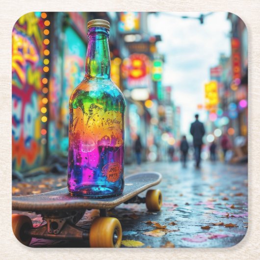 De laatste druppel van Neon Kartonnen Onderzetters (Voorkant)