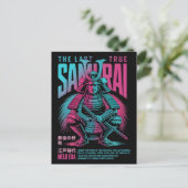 De Laatste Echte Samurai Krijger Meiji Vector Briefkaart (Staand voorkant)
