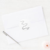 "De laatste eenhoorn" Ronde Sticker (Envelop)