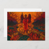 De laatste engel van Nicholas Roerich Feestdagenkaart (Voorkant / Achterkant)