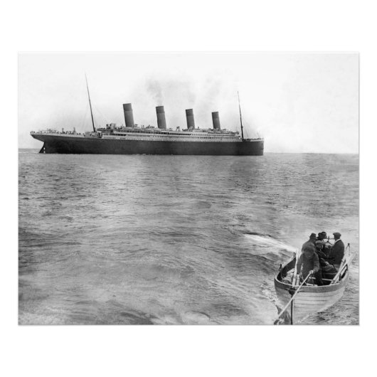 De laatste foto van de Titanic afloat Foto Afdruk (Voorkant)