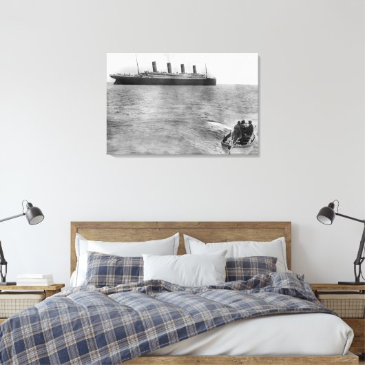 De laatste foto van de Titanic Canvas Afdruk (Insitu (Slaapkamer))