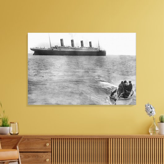 De laatste foto van de Titanic Canvas Afdruk (Insitu (Woonkamer))