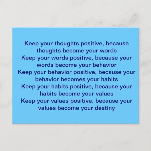 De laatste gedachte van King Briefkaart (Voorkant)