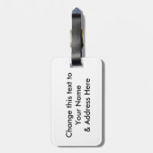 De laatste golfsurfer bagagelabel (Achterkant verticaal)