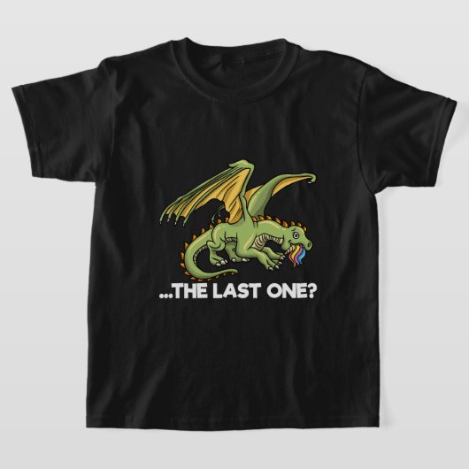 De laatste grappige eet laatste eenhoorn t rex din t-shirt (Laagn)