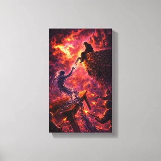 De Laatste Hand die Reikt Canvas Afdruk (Voorkant)