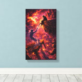 De Laatste Hand die Reikt Canvas Afdruk (Insitu (Houten vloer))