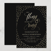 De laatste keer voor de ring | vrijgezellenfeest kaart (Voorkant / Achterkant)