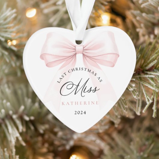 De laatste kerst als Miss Heart Ornament (Boom)