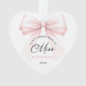 De laatste kerst als Miss Heart Ornament (achterkant)