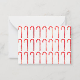 De laatste kerstkaart met snoepsuikerriet notitiekaartje