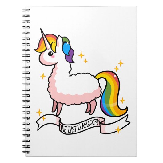 De laatste llamacorn notitieboek (Voorkant)