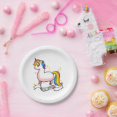 De laatste llamacorn papieren bordje (Feest)