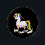 De laatste llamacorn ronde button 5,7 cm<br><div class="desc">De majestueuze Llamacorn,  de laatste van zijn soort.</div>