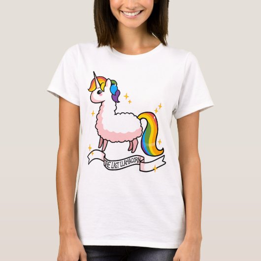 De laatste llamacorn t-shirt (Voorkant)