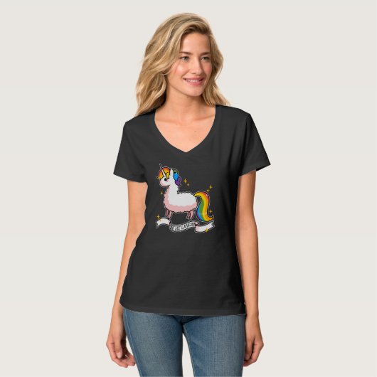De laatste llamacorn t-shirt (Voorkant volledig)
