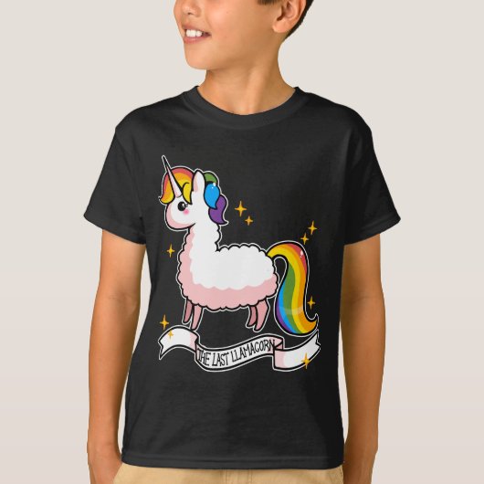 De laatste llamacorn t-shirt (Voorkant)