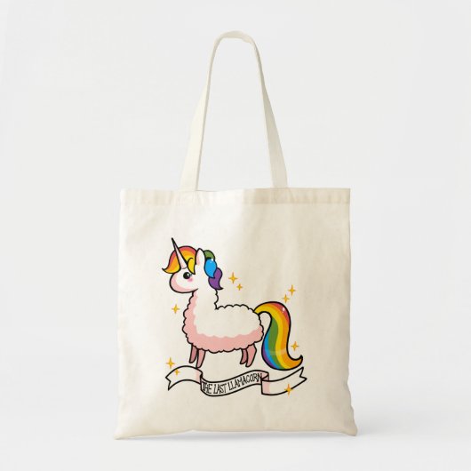 De laatste llamacorn tote bag (Voorkant)