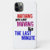 De laatste minuut ~ Procrastinator Typografie Case-Mate iPhone Case (Achterkant)