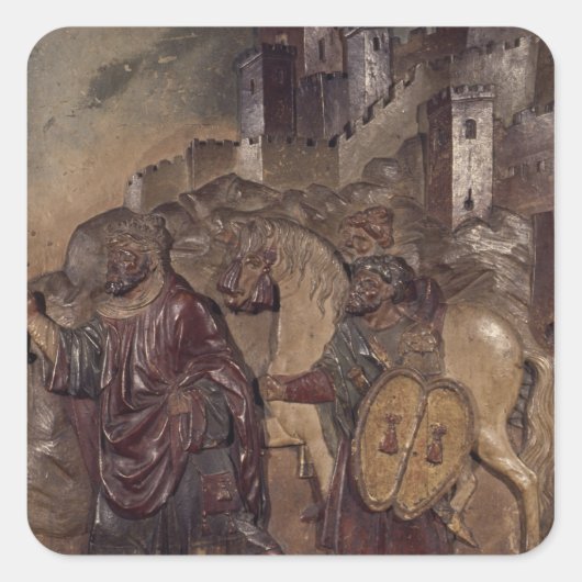 De laatste moslimkoning van Oma die de stad verlaa Vierkante Sticker (Voorkant)