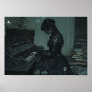 De laatste nacht | Gothic Girl bij Ruined Piano Poster